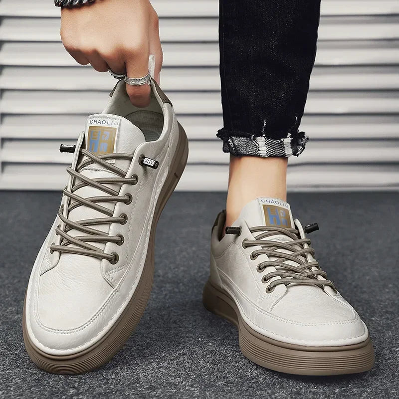 Leather Camouflage Sneakers