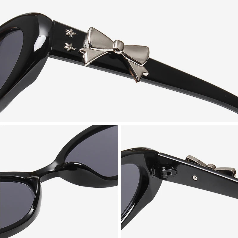 Amélie Noir Oval Sunglasses