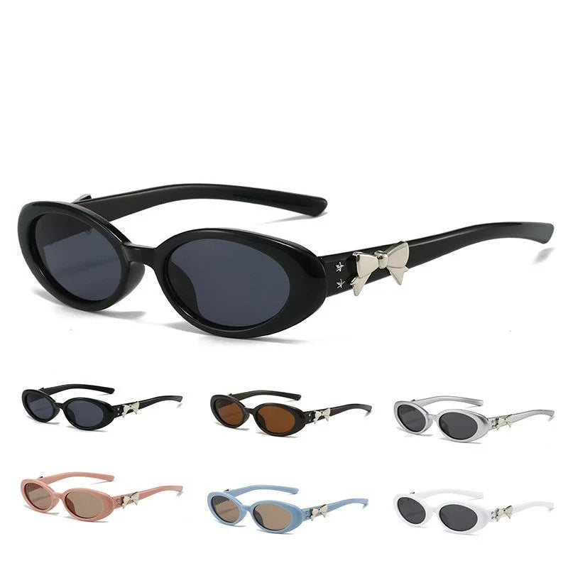 Amélie Noir Oval Sunglasses